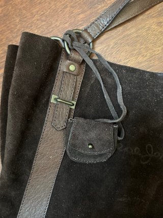 Borsa hobo Pepe Jeans marrone scamosciata