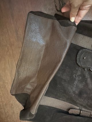 Borsa hobo Pepe Jeans marrone scamosciata