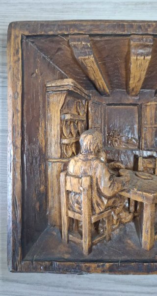 Talla de madera antiguo grabado