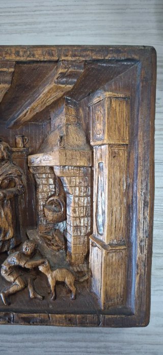 Talla de madera antiguo grabado
