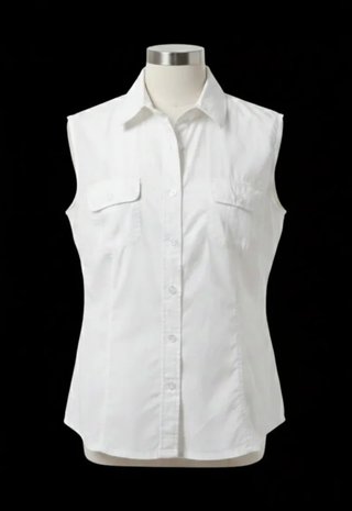 Camisa blanca sin mangas