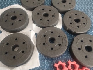 Pesas PVC con barras y cierres
