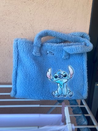 Borsa morbida Stitch azzurra