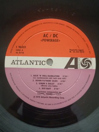 AC/DC - Powerage (Vinilo original español de 1978)