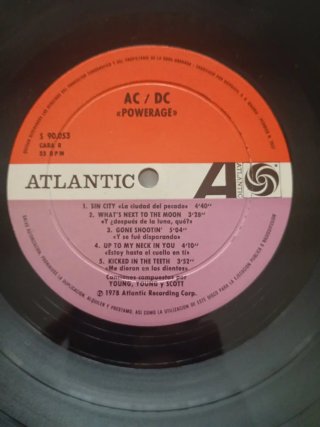 AC/DC - Powerage (Vinilo original español de 1978)