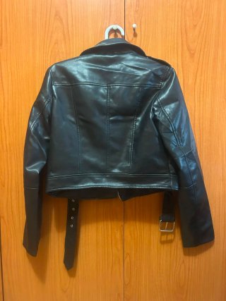Chaqueta Biker Polipiel Negra Stradivarius