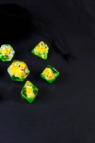 Set 7 Dadi Paperelle D&D • Dados JDR Patito