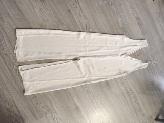 Vestido Zara blanco largo con abertura