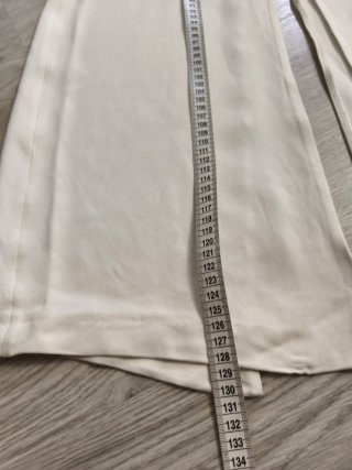 Vestido Zara blanco largo con abertura