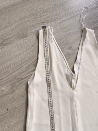 Vestido Zara blanco largo con abertura