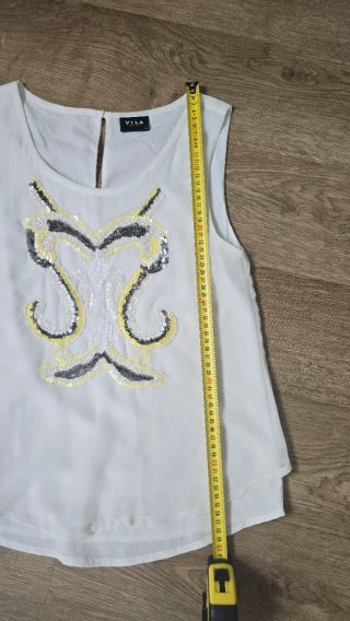 Blusa Vila sin mangas con lentejuelas