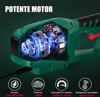 Cortasetos eléctrico telescópico HYCHIKA 900W