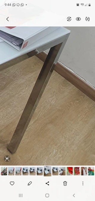 Mesa IKEA TORSBY cristal blanco