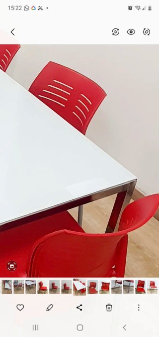 Mesa de Comedor Metal y Cristal