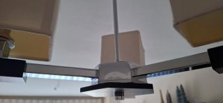 2 Lámparas de salón tela y metal