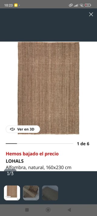 Alfombra Yute Beige y Marrón
