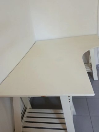 Mesa estudio madera blanca 160x80
