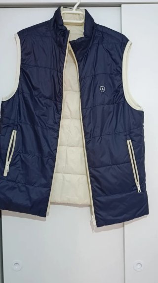 Chaleco reversible Álvaro Moreno azul y blanco