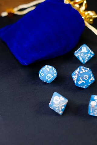 Set 7 Dadi Pinguini D&D • Dados JDR Pingüino