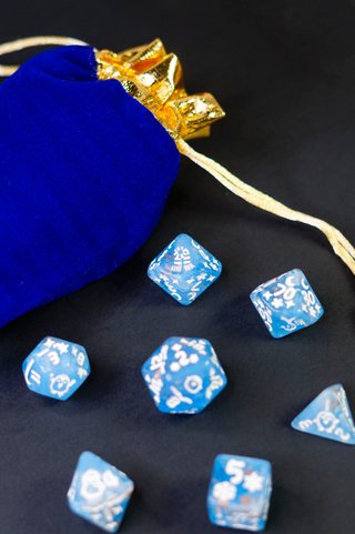 Set 7 Dadi Pinguini D&D • Dados JDR Pingüino