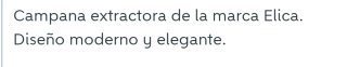 Campana extractora Elica