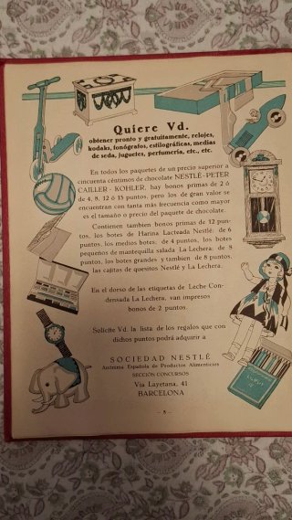 Álbum antiguo Cromos Nestlé Tomo I Rojo