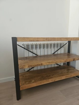Estantería Industrial Madera y Metal