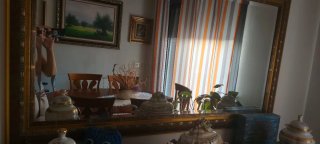 Mesa comedor ovalada y 6 sillas madera