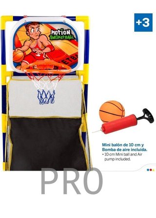 Canasta baloncesto con recogepelotas