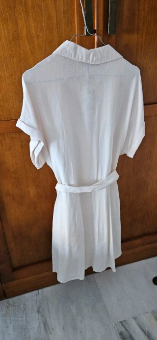Vestido lino Zara beige nuevo