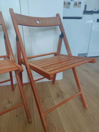 2 Sillas Plegables Madera