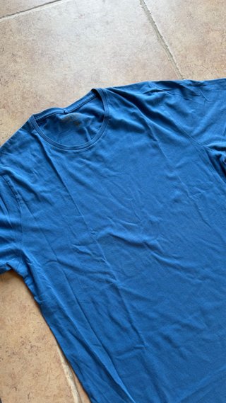 Camiseta azul básica hombre - M