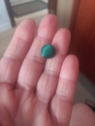12 Botones forrados verdes