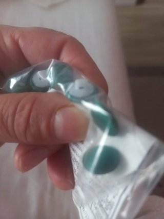 12 Botones forrados verdes