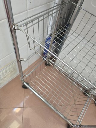 Carrito Auxiliar Cocina Madera y Metal
