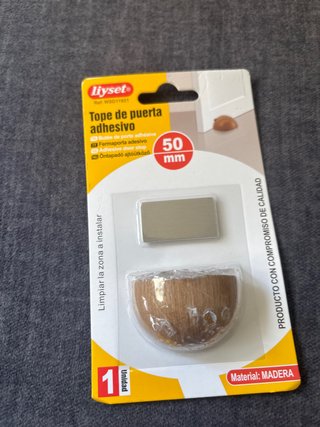 Tope de puerta adhesivo 50mm madera