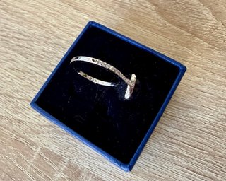 Anillo Swarovski Cristal Rosa y Plata