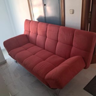 Sofá Cama Rojo Tela