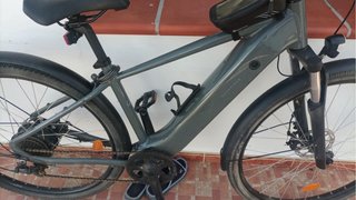Bicicleta Eléctrica Rockrider Gris