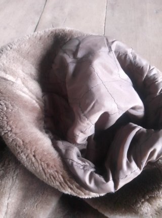 Abrigo chaquetón Piel Vuelta Vintage Talla M/L