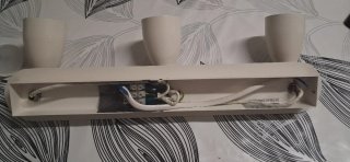 Aplique de pared 3 focos metal