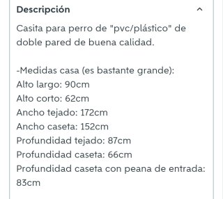Caseta para perro de pvc