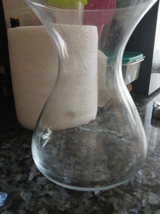 Jarrón de cristal transparente nuevo