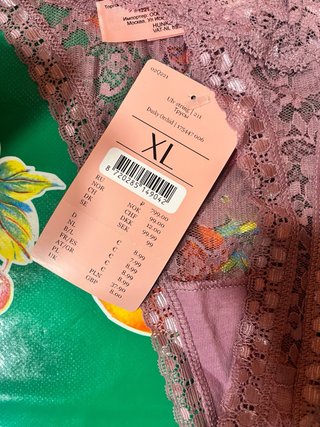 Tanga Hunkemöller puntilla lila XL nuevo