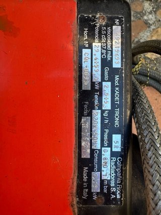 Quemador Gasoil Roca Kadet Tronic 5R