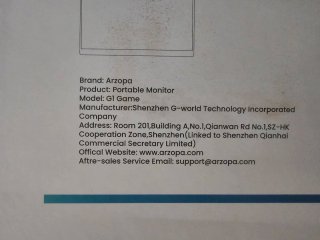 Pantalla Portátil Arzopa 144Hz HDR 1080p 15.6 pulg