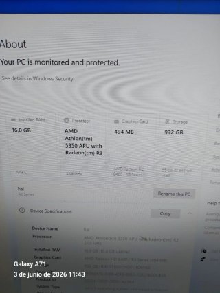 PC Escritorio Zalman AMD Athlon 16GB RAM DDR3
