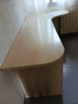 Mesa estudio madera forma 2x1