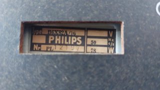 Radio válvulas Philips B6X82A (1958) - Funciona.