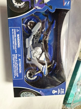 Moto Yamaha R1 Die-Cast 1:12 Blu/Argento